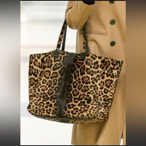 Victoria Beckham Simple Shopper Leopard-Print Calf Hair Tote